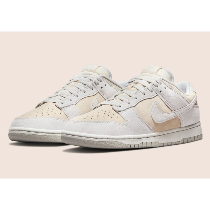 《Value》Nike Dunk Low 白色 米白 奶灰色 麂皮 低筒 板鞋 男女 情侶鞋 DD8338-001-細節圖3