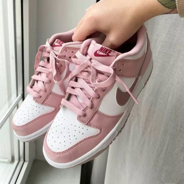《Value》Nike Dunk Low 白色 粉色 玫瑰粉 櫻花粉 低筒 滑板鞋 休閒鞋 DO6485-600-細節圖2