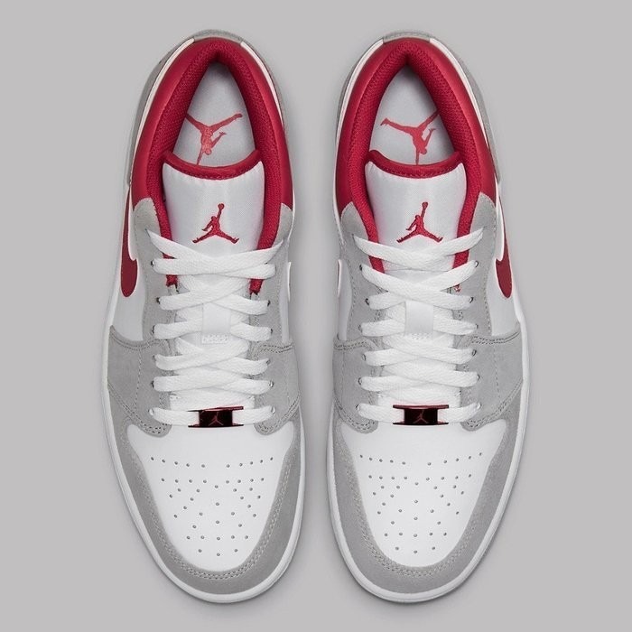 《Value》Nike Air Jordan 1 Low 灰白 灰紅 低筒 喬丹 滑板鞋 情侶鞋 DC6991-016-細節圖3