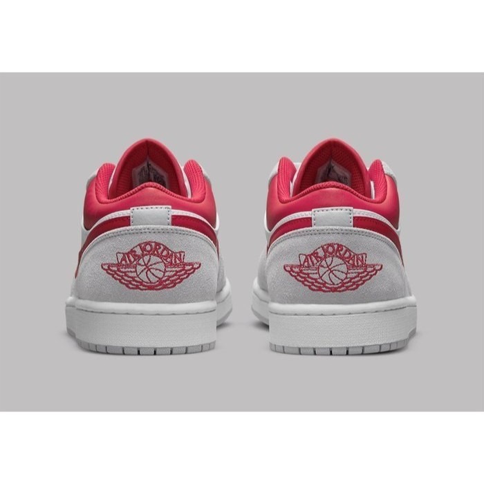 《Value》Nike Air Jordan 1 Low 灰白 灰紅 低筒 喬丹 滑板鞋 情侶鞋 DC6991-016-細節圖4