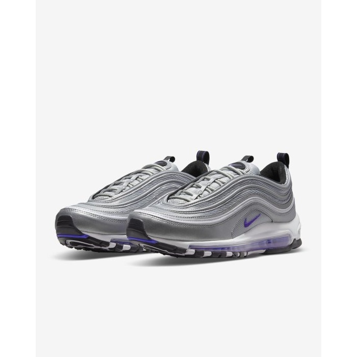 《Value》NIKE AIR MAX 97 銀紫 復古慢跑 子彈 流線 全氣墊 反光 男女鞋 DJ0717-001-細節圖3