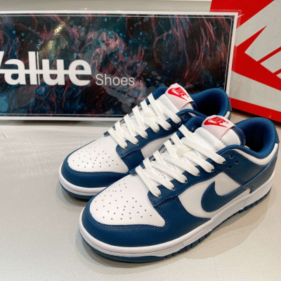 《Value》Nike Dunk Low 白色 白藍 丈青藍 海軍藍 低筒 穿搭 滑板鞋 情侶鞋 DD1391-400