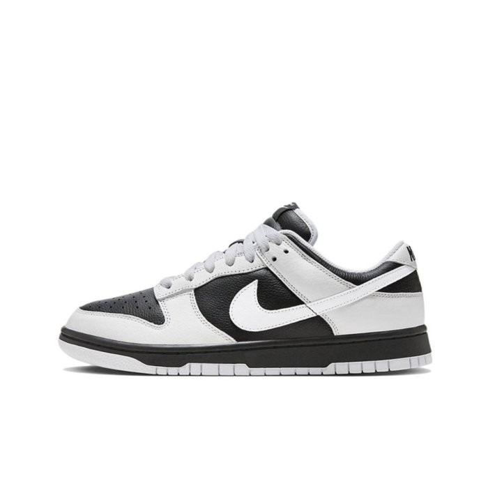 《Value》Nike Dunk Low 黑白 白黑 反轉 熊貓 皮革 休閒 低筒 運動 男女鞋 FD9064-011-細節圖2