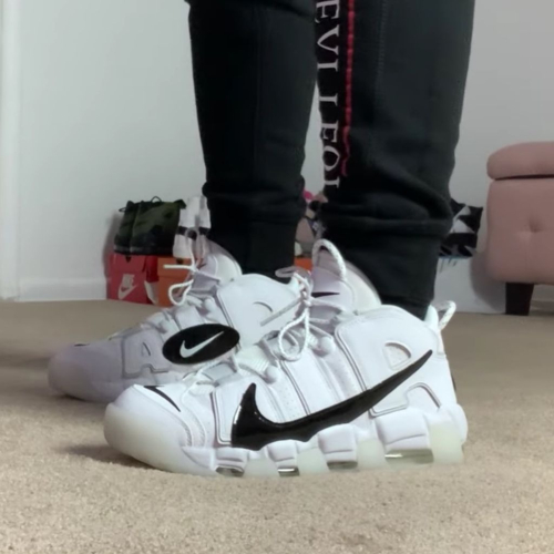 《Value》NIKE AIR MORE UPTEMPO 白色 白黑 大勾 氣墊 高筒 籃球鞋 DQ5014-100