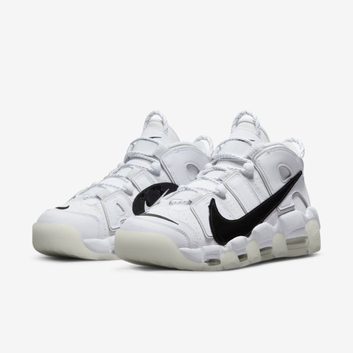 《Value》NIKE AIR MORE UPTEMPO 白色 白黑 大勾 氣墊 高筒 籃球鞋 DQ5014-100-細節圖2