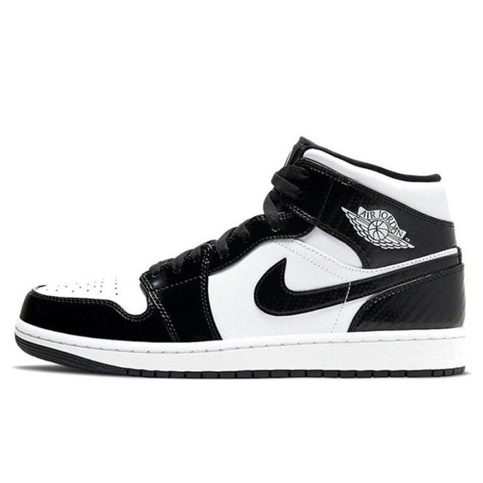 《Value》Air Jordan 1 Mid All-Star 碳纖維 明星賽 黑白 籃球鞋 DD1649-001-細節圖2
