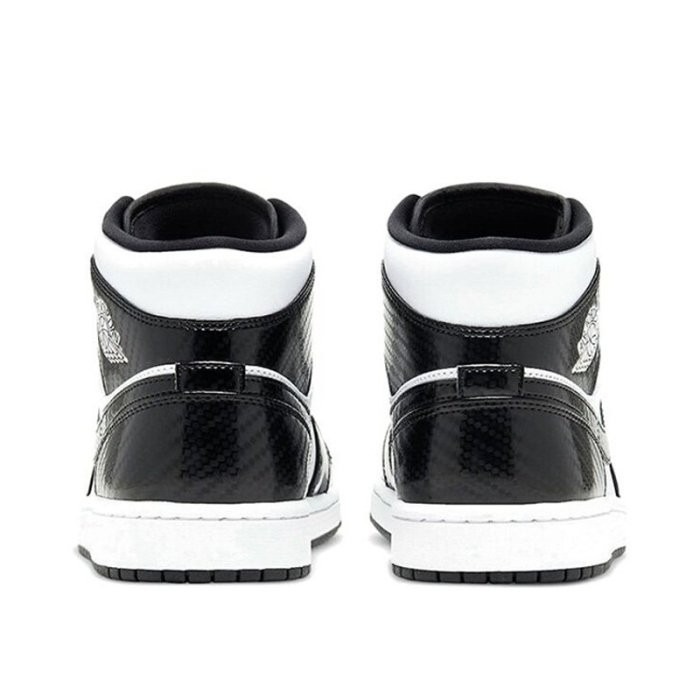 《Value》Air Jordan 1 Mid All-Star 碳纖維 明星賽 黑白 籃球鞋 DD1649-001-細節圖5