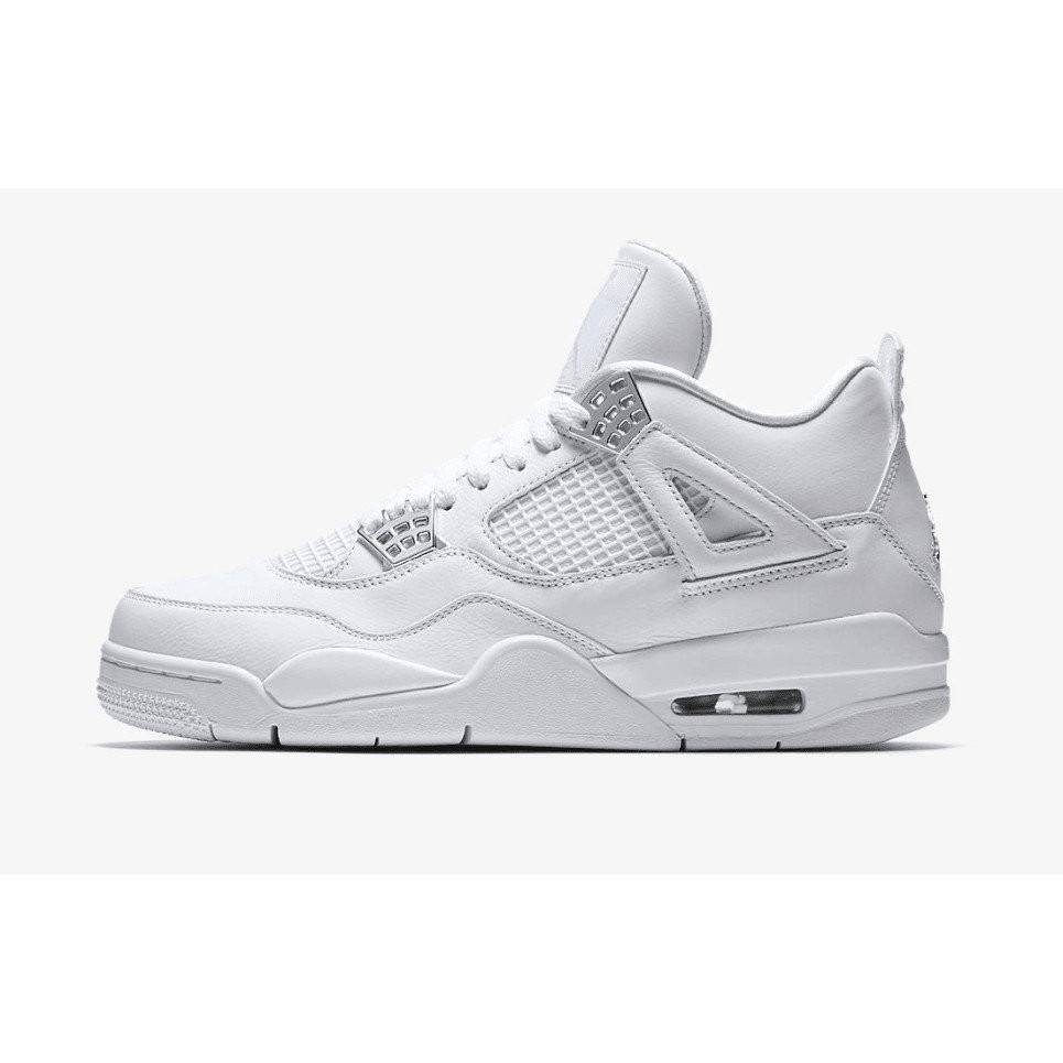 《Value》Air Jordan 4 Pure Money AJ4 純白 白色 百搭 銀扣 308497-100-細節圖2