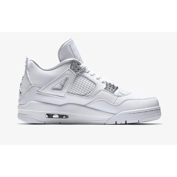 《Value》Air Jordan 4 Pure Money AJ4 純白 白色 百搭 銀扣 308497-100-細節圖3