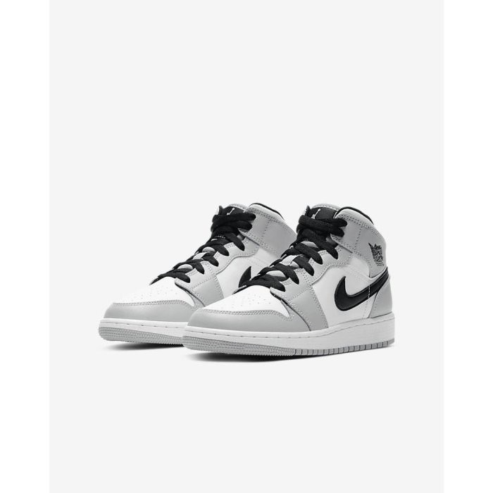 《Value》Air Jordan 1 Mid Light Smoke Grey 灰色 灰黑 灰白 554725-092-細節圖2