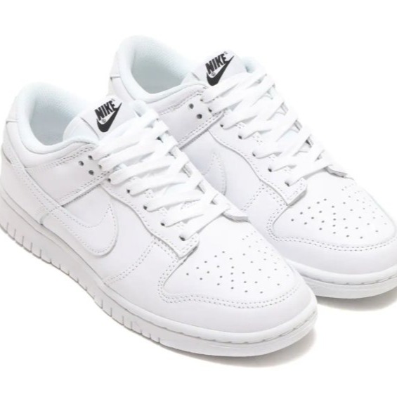 《Value》Nike Dunk Low Triple White 白 全白 小白鞋 皮革 滑板鞋 DD1503-109-細節圖2
