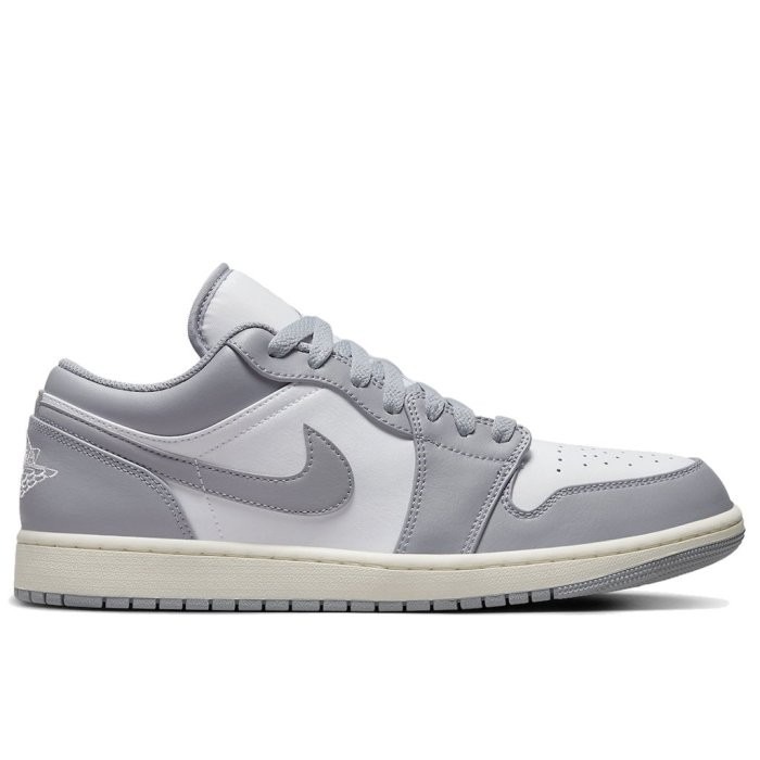 《Value》NIKE AIR JORDAN 1 LOW 灰色 白灰 煙灰 復古 奶油 奶油灰 553558-053-細節圖2