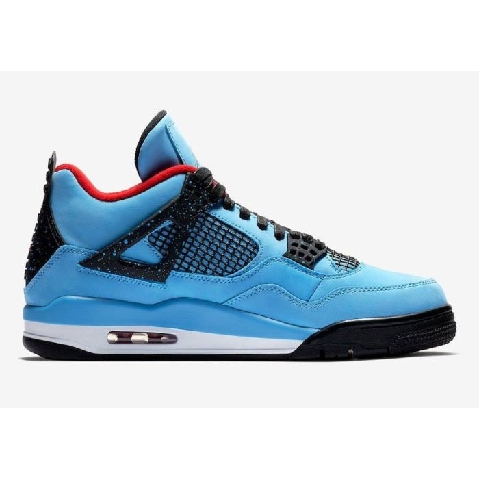 《Value》Travis Scott x Air Jordan 4 藍色 AJ4 藍色 湖水藍 308497-406-細節圖5