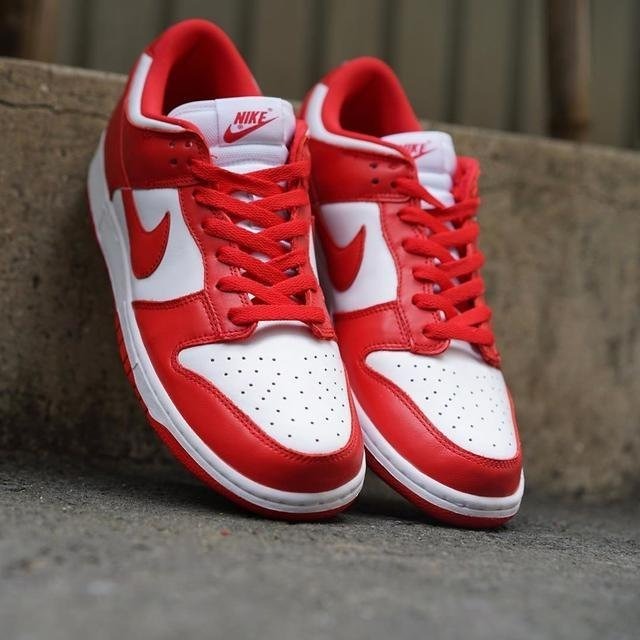 《Value》Nike Dunk Low University Red 紅色 白紅 大學紅 男女鞋 CU1727-100-細節圖2