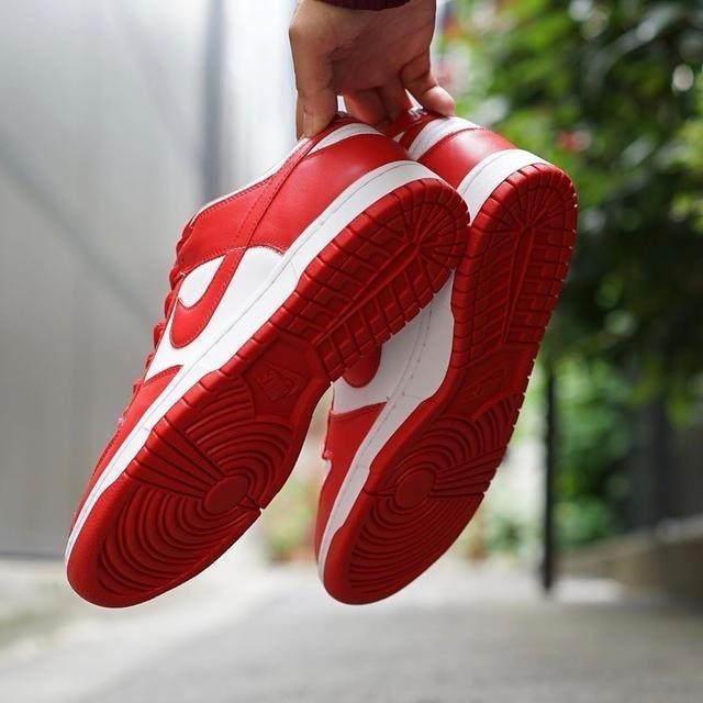 《Value》Nike Dunk Low University Red 紅色 白紅 大學紅 男女鞋 CU1727-100-細節圖3