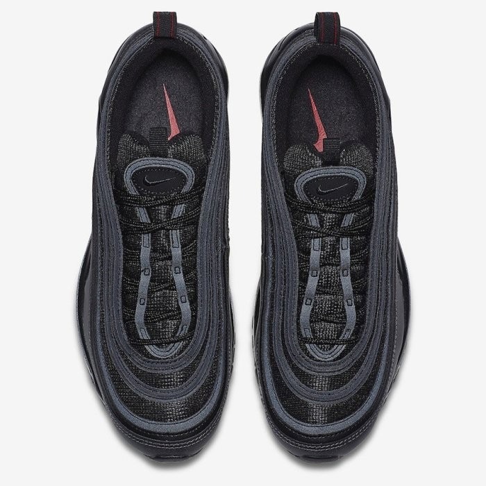 《Value》NIKE AIR MAX 97 全黑 灰黑 子彈 碳黑 黑勾 3M 反光 氣墊 慢跑 921826-005-細節圖4