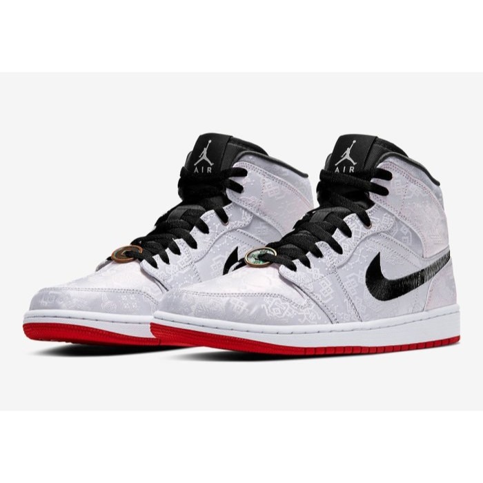 《Value》CLOT x Air Jordan 1 Mid Fearless 白絲綢 白色 CU2804-100-細節圖2