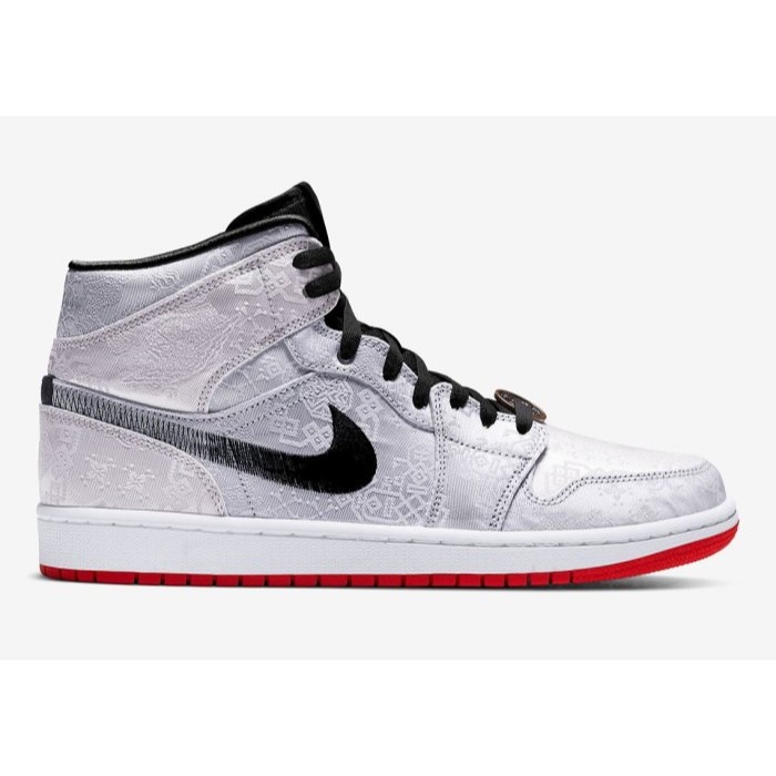 《Value》CLOT x Air Jordan 1 Mid Fearless 白絲綢 白色 CU2804-100-細節圖4
