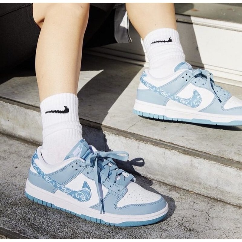 《Value》Nike Dunk Low Blue Paisley 水藍 腰果花 變形蟲 滑板鞋 DH4401-101