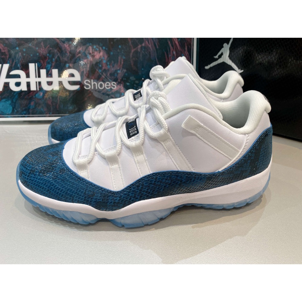 《Value》Air Jordan 11 Low Navy Snakeskin 藍蛇 低筒 籃球鞋 CD6846-102-細節圖2