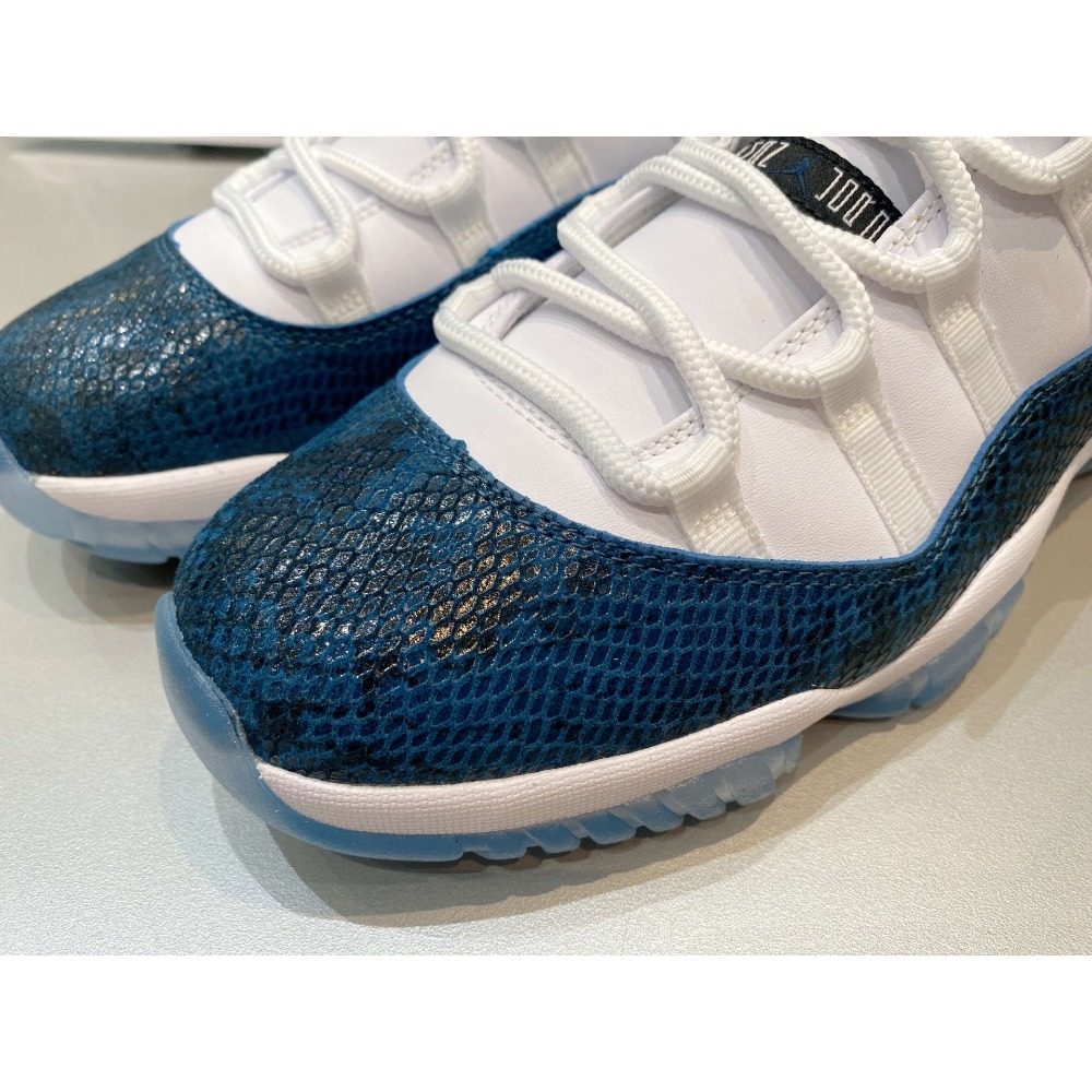 《Value》Air Jordan 11 Low Navy Snakeskin 藍蛇 低筒 籃球鞋 CD6846-102-細節圖5