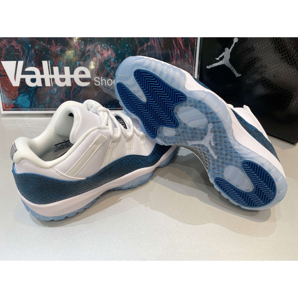 《Value》Air Jordan 11 Low Navy Snakeskin 藍蛇 低筒 籃球鞋 CD6846-102-細節圖6