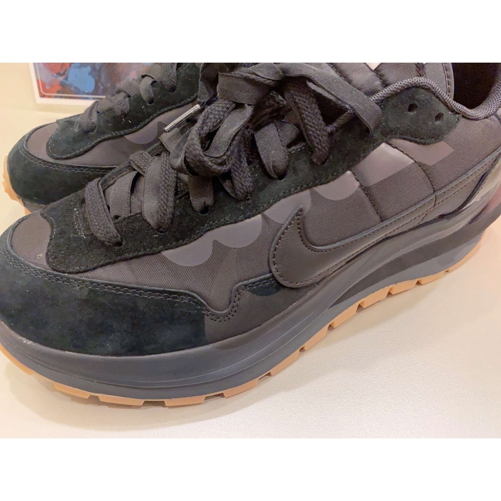 《Value》Sacai X Nike Vaporwaffle 黑色 全黑 膠底 解構 休閒鞋 DD1875-001-細節圖6