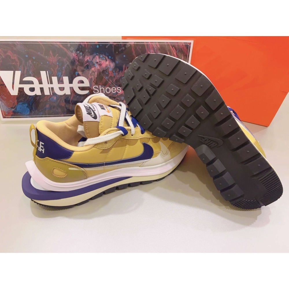 《Value》Sacai x Nike Vaporwaffle 奶茶 卡期 深藍 解構 慢跑鞋 DD1875-200-細節圖5