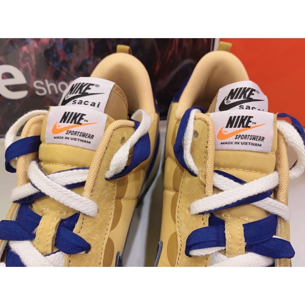 《Value》Sacai x Nike Vaporwaffle 奶茶 卡期 深藍 解構 慢跑鞋 DD1875-200-細節圖7