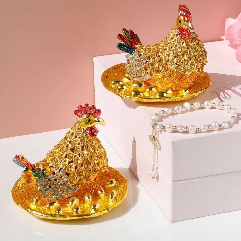 『富貴坊』【開光】鑲鑽招財金雞，母雞下蛋，金雞報喜，金雞，辟邪雞，斬除第三者，風水雞，財源滾滾，化煞擋煞-細節圖5