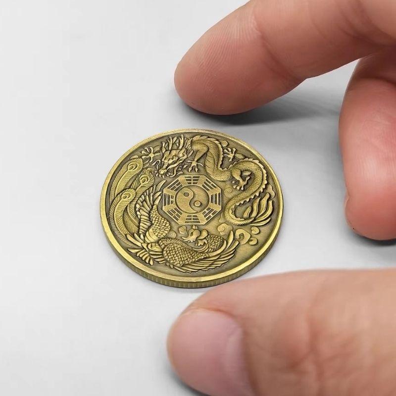 **『富貴坊』【開光】龍鳳太極五行八卦，龍鳳圖，五行八卦，龍鳳牌，辟邪，改變氣場，開運轉運，婚姻美滿-細節圖3