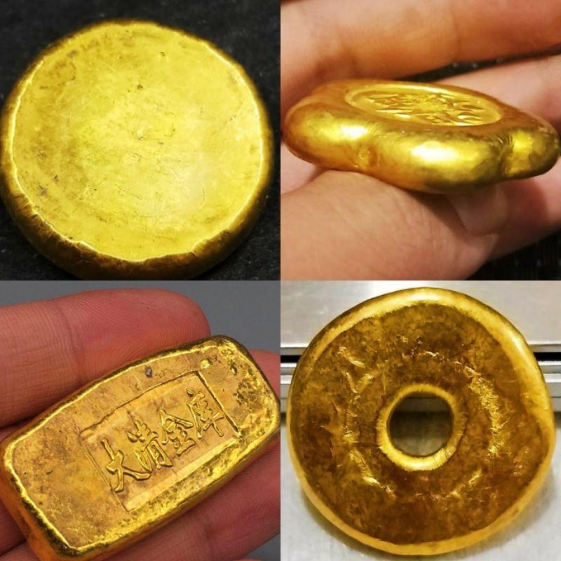 **『運福閣』【開光】純銅仿古實心招財金餅，實心元寶，風水金錠，吉祥金條，日進斗金福祿壽禧金玉滿堂-細節圖6