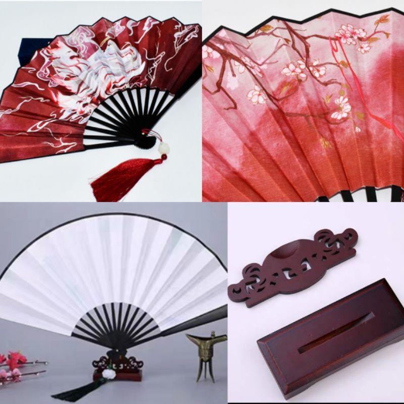 **『運福閣』【開光】蓮花流蘇九尾狐仙折扇，九尾狐狸，狐仙娘娘，手工流穗絹布扇子，斬小三，促姻緣，招財-細節圖5