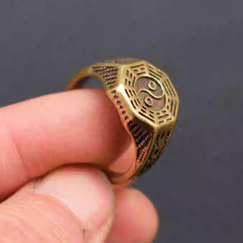 **『富貴坊』【開光】純銅太極八卦戒指，陰陽五行，八卦，太極陰陽，調和氣場，調節磁場，開運轉運-細節圖3