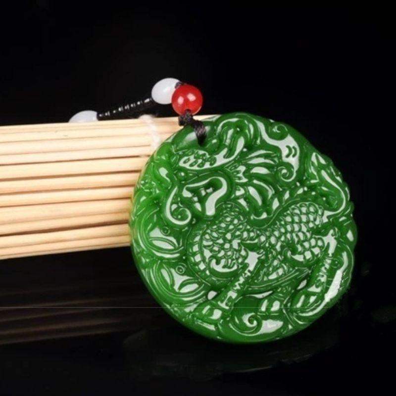 富貴坊』【開光】和田玉麒麟吊墜，麒麟，招財辟邪，開運玉佩，翡翠項鏈