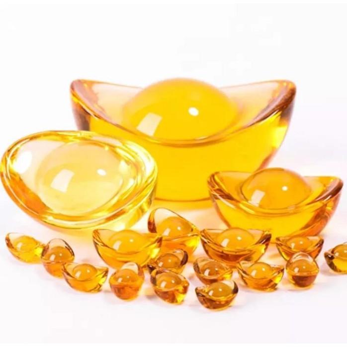 【開光淨化】黃水晶元寶，(超特大號)，琉璃元寶，招財元寶，鎮宅招財，開運，五行，元寶，風水F01-細節圖4