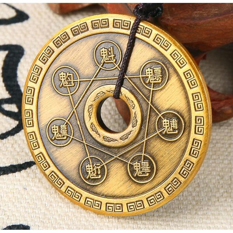 **『運福閣』【開光】純銅雙面七星陣金光神咒項鏈，七星陣，金光神咒，護身符，消災咒，行車平安，化太歲-細節圖2