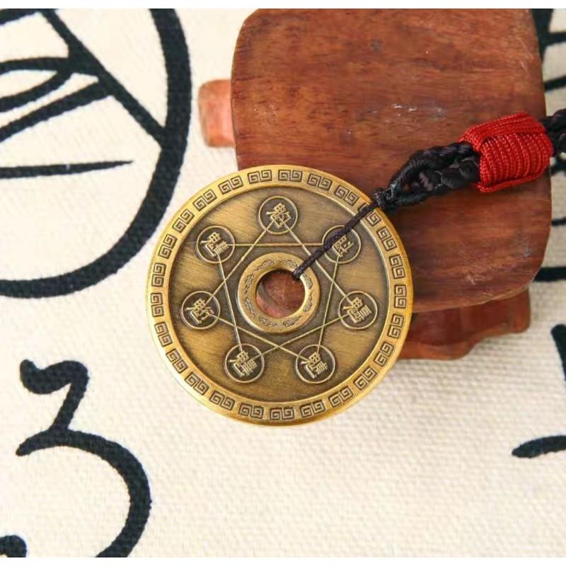 **『運福閣』【開光】純銅雙面七星陣金光神咒項鏈，七星陣，金光神咒，護身符，消災咒，行車平安，化太歲-細節圖6