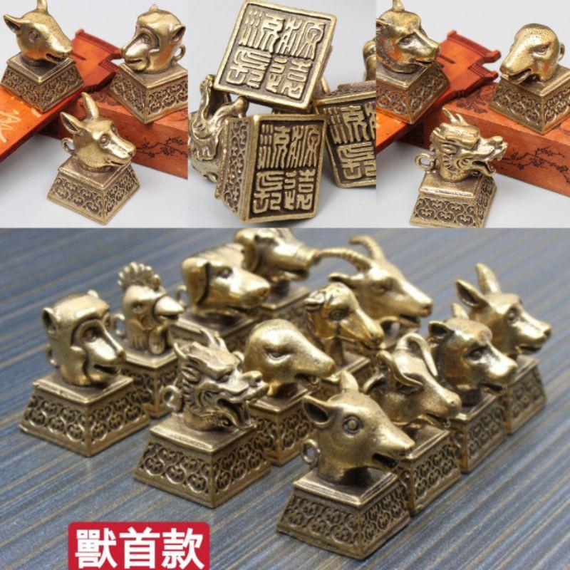 **『運福閣』【開光】(全套組)純銅12生肖風水陣，十二生肖天干地支，生肖獸首，太極八卦陣-細節圖2