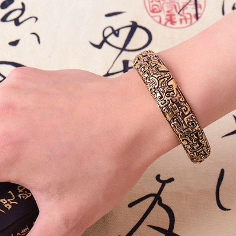 **『運福閣』【開光】饕餮招財辟邪手環，護身手環，招財手鐲，驅魔擋煞法器，護身符-細節圖6