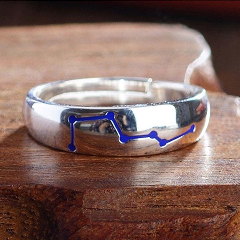 **『運福閣』【開光】北斗七星戒指，九字真言戒指，開運銀戒，辟邪護身戒指，招財轉運-細節圖3