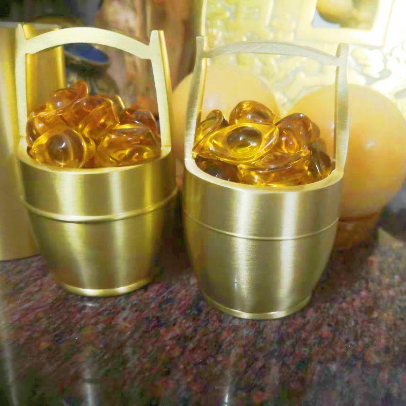 『富貴坊』【開光】純銅一桶金，一桶黃金，聚寶盆，招財進寶，金元寶，旺財發財-細節圖4