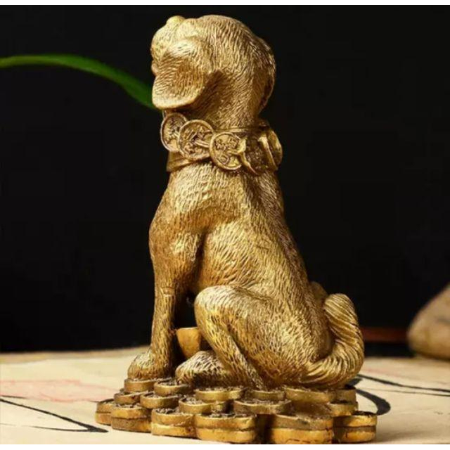 『運福閣』【開光】純銅招財狗，金錢狗，銅風水狗，狗踩銅錢，狗來富，守財驅邪，招人緣，守護主-細節圖4