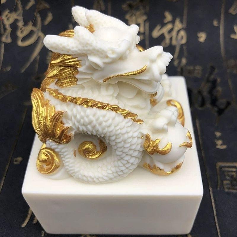 『富貴坊』【開光】祥龍玉璽，送錦盒，神龍御印，防小人，開官運，龍頭印章，開運印章，御璽，玉璽，飛龍在天，開運轉運-細節圖3