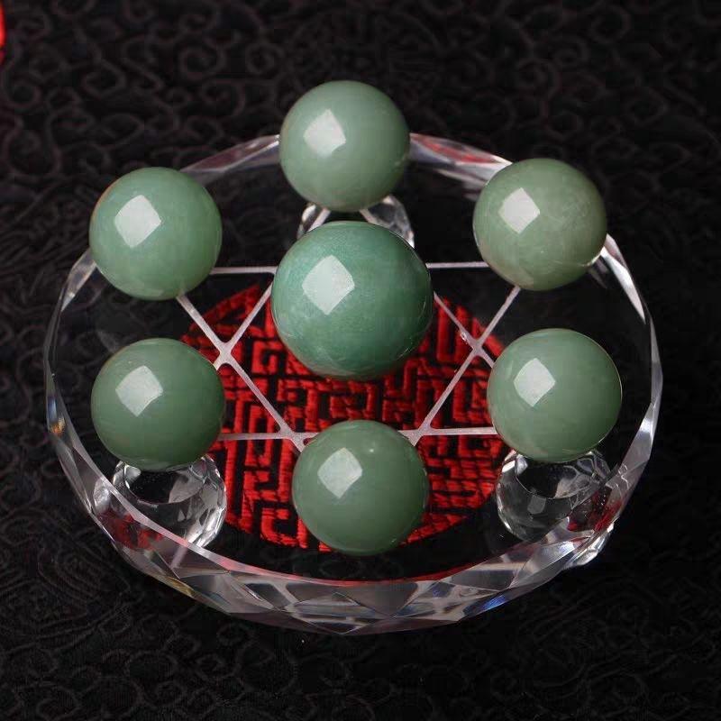 『富貴坊』【開光淨化】天然東陵玉七星陣(送底座)，東陵玉，七星陣，水晶，學生考試，升遷面試，綠幽靈，升官發財-細節圖2