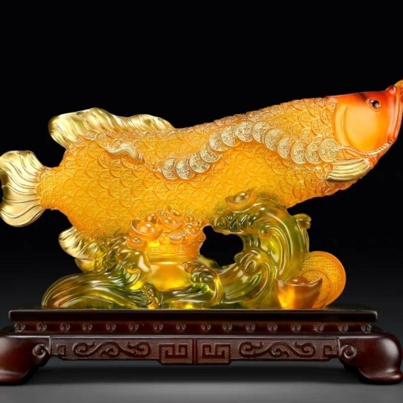 『富貴坊』【開光】招財金龍魚，龍魚，招財魚，風水魚，開店生意興隆，事業飛黃騰達，鎮宅-細節圖6