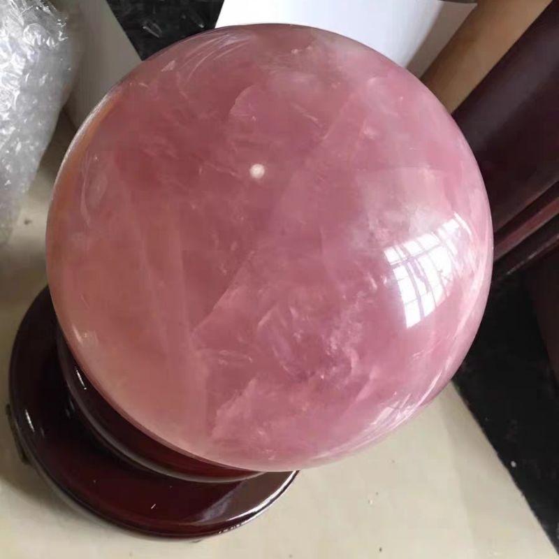 『富貴坊』【開光】(大號)天然粉水晶球(送底座)，粉晶，粉水晶，水晶球，招桃花，愛情感情，招人緣，開店生意客人上門，業務-細節圖4