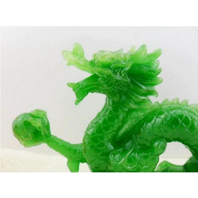 『運福閣』【開光】玉雕龍神座，仿翠玉龍擺件。青龍漢龍催官、壓小人、化白虎、旺財運、富貴吉祥、旺財催財K04-細節圖2