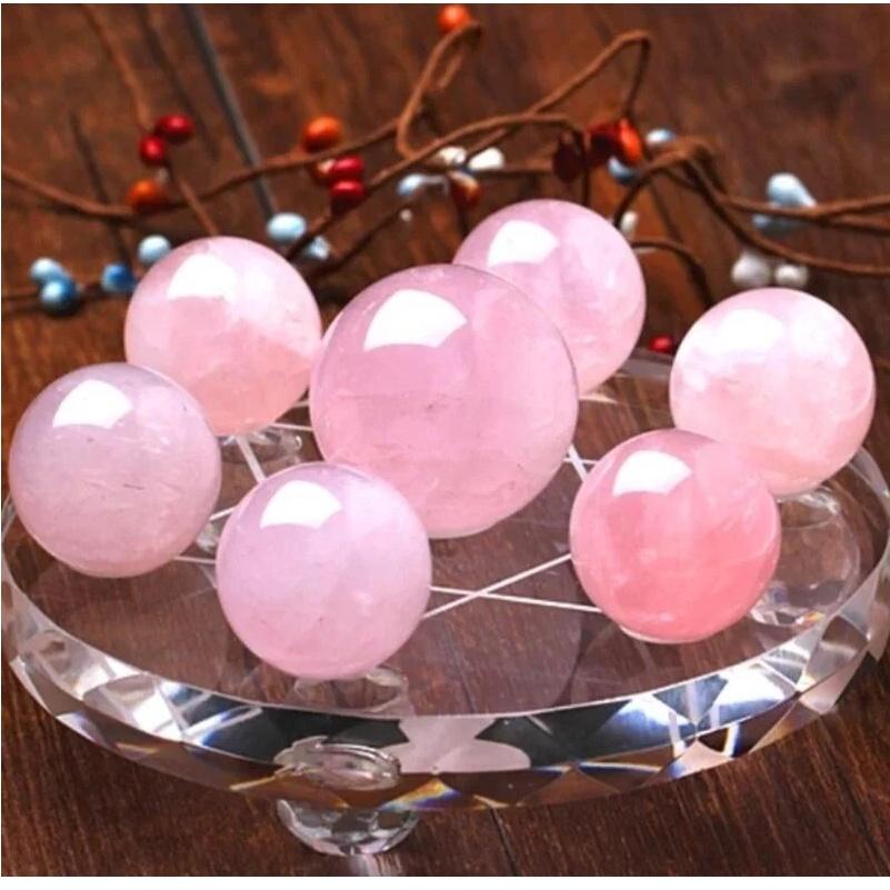 『富貴坊』【開光】『水晶底座』天然粉水晶球七星陣，水晶球，七星陣，桃花陣，招桃花，防小三，愛情感情、婚姻，單身K03-細節圖2