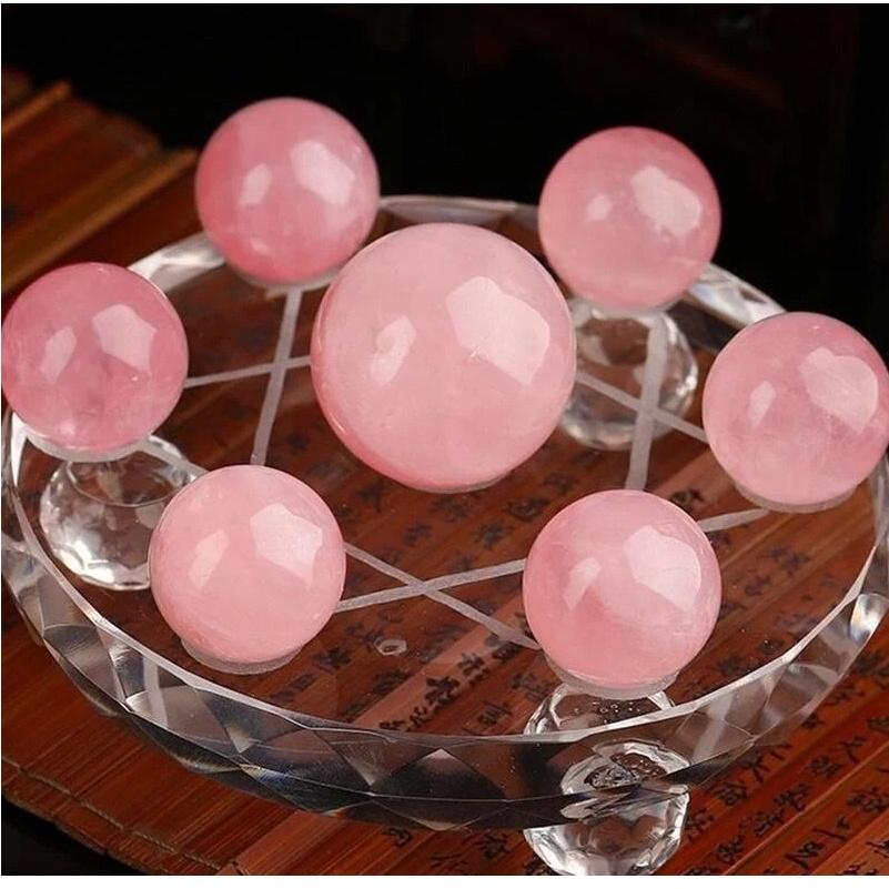 『富貴坊』【開光】『水晶底座』天然粉水晶球七星陣，水晶球，七星陣，桃花陣，招桃花，防小三，愛情感情、婚姻，單身K03-細節圖4